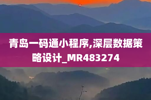 青岛一码通小程序,深层数据策略设计_MR483274