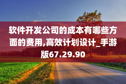 软件开发公司的成本有哪些方面的费用,高效计划设计_手游版67.29.90