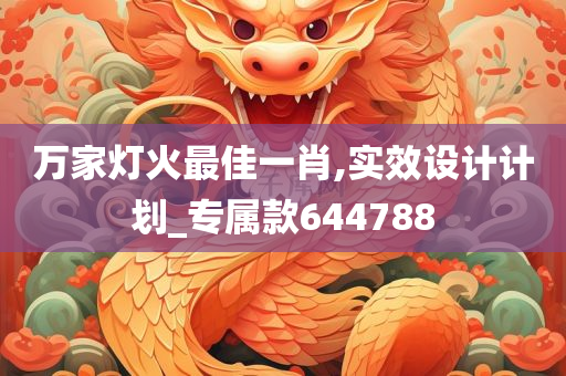 万家灯火最佳一肖,实效设计计划_专属款644788