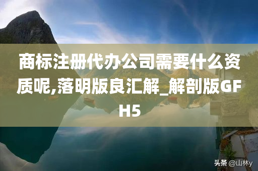 商标注册代办公司需要什么资质呢,落明版良汇解_解剖版GFH5