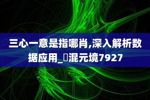 三心一意是指哪肖,深入解析数据应用_?混元境7927