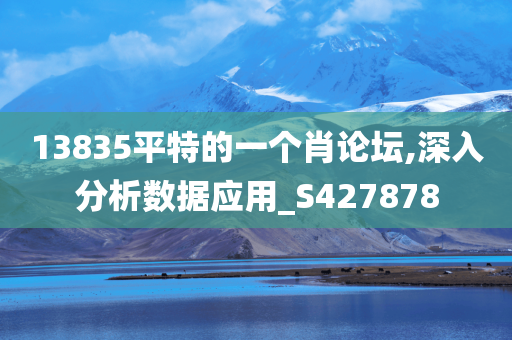 13835平特的一个肖论坛,深入分析数据应用_S427878