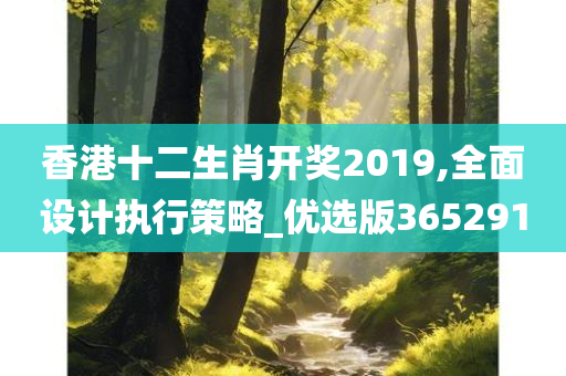 香港十二生肖开奖2019,全面设计执行策略_优选版365291