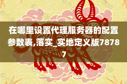 在哪里设置代理服务器的配置参数表,落实_实地定义版78787