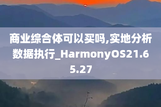 商业综合体可以买吗,实地分析数据执行_HarmonyOS21.65.27