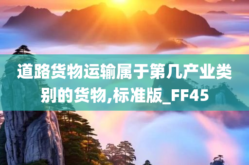 道路货物运输属于第几产业类别的货物,标准版_FF45