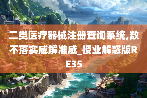 二类医疗器械注册查询系统,数不落实威解准威_授业解惑版RE35