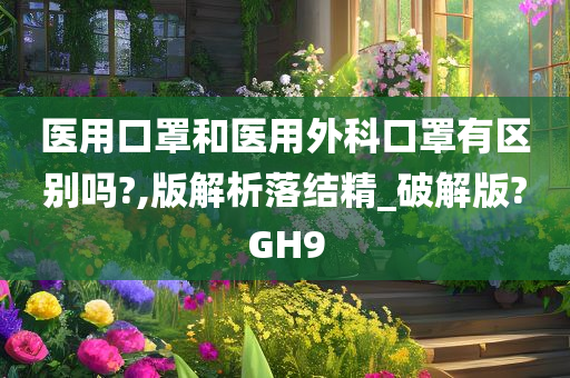 医用口罩和医用外科口罩有区别吗?,版解析落结精_破解版?GH9