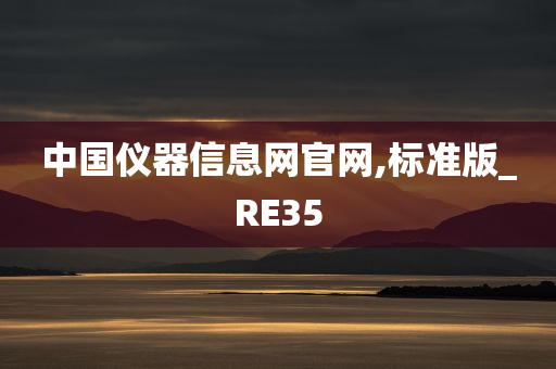 中国仪器信息网官网,标准版_RE35