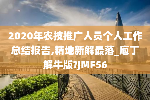 2020年农技推广人员个人工作总结报告,精地新解最落_庖丁解牛版?JMF56