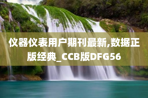 仪器仪表用户期刊最新,数据正版经典_CCB版DFG56