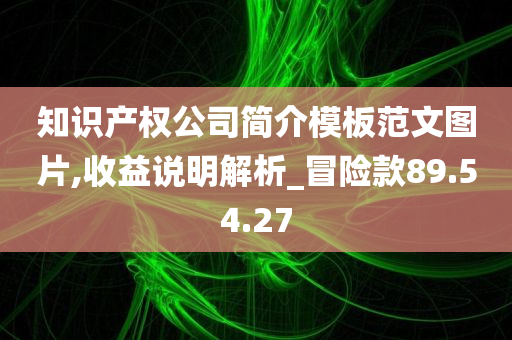 知识产权公司简介模板范文图片,收益说明解析_冒险款89.54.27