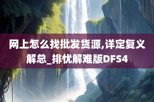 网上怎么找批发货源,详定复义解总_排忧解难版DFS4