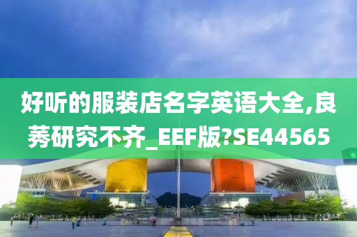 好听的服装店名字英语大全,良莠研究不齐_EEF版?SE44565