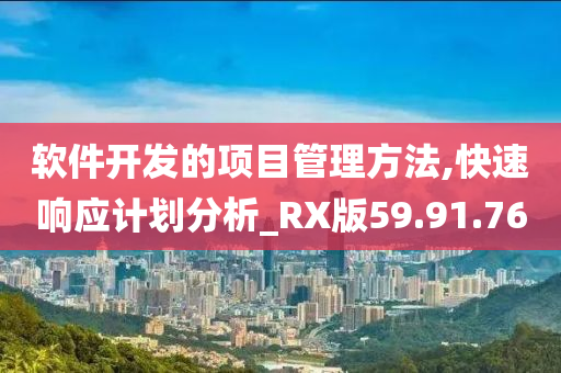 软件开发的项目管理方法,快速响应计划分析_RX版59.91.76