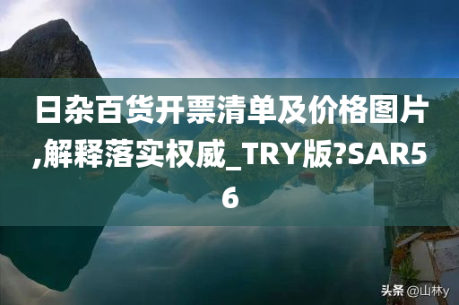 日杂百货开票清单及价格图片,解释落实权威_TRY版?SAR56