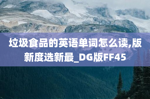 垃圾食品的英语单词怎么读,版新度选新最_DG版FF45