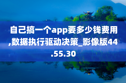 自己搞一个app要多少钱费用,数据执行驱动决策_影像版44.55.30