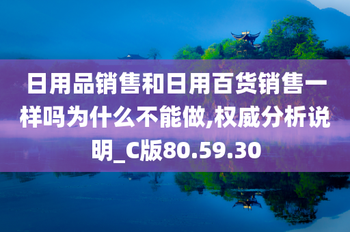 日用品销售和日用百货销售一样吗为什么不能做,权威分析说明_C版80.59.30