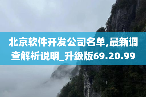 北京软件开发公司名单,最新调查解析说明_升级版69.20.99