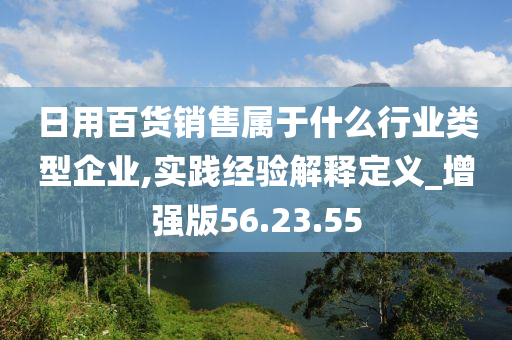 日用百货销售属于什么行业类型企业,实践经验解释定义_增强版56.23.55