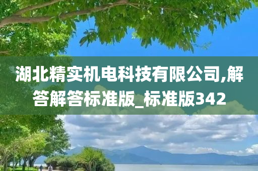 湖北精实机电科技有限公司,解答解答标准版_标准版342