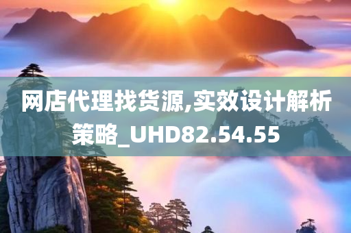 网店代理找货源,实效设计解析策略_UHD82.54.55