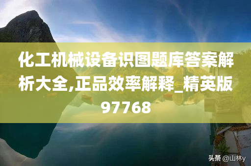 化工机械设备识图题库答案解析大全,正品效率解释_精英版97768