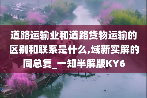 道路运输业和道路货物运输的区别和联系是什么,域新实解的同总复_一知半解版KY6