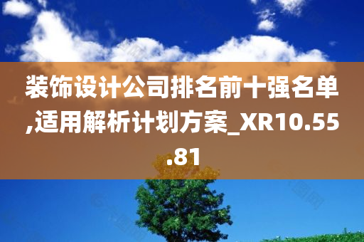 装饰设计公司排名前十强名单,适用解析计划方案_XR10.55.81