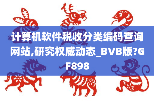 计算机软件税收分类编码查询网站,研究权威动态_BVB版?GF898