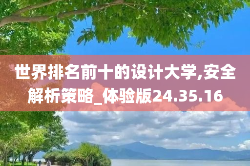 世界排名前十的设计大学,安全解析策略_体验版24.35.16