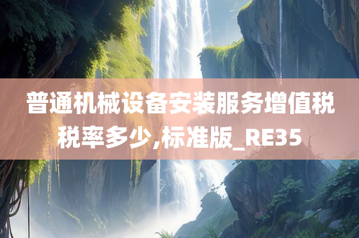 普通机械设备安装服务增值税税率多少,标准版_RE35