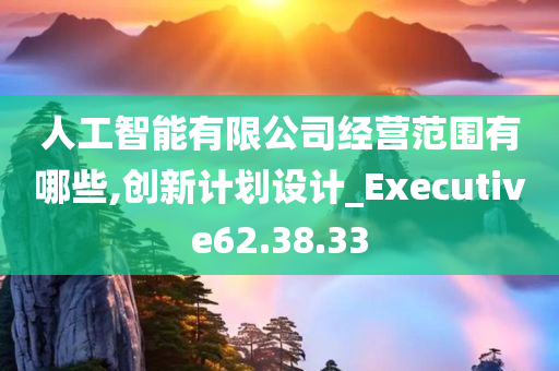 人工智能有限公司经营范围有哪些,创新计划设计_Executive62.38.33