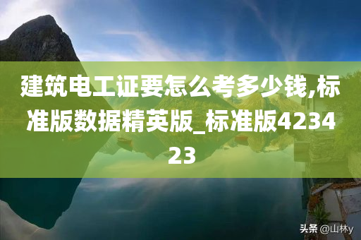 建筑电工证要怎么考多少钱,标准版数据精英版_标准版423423