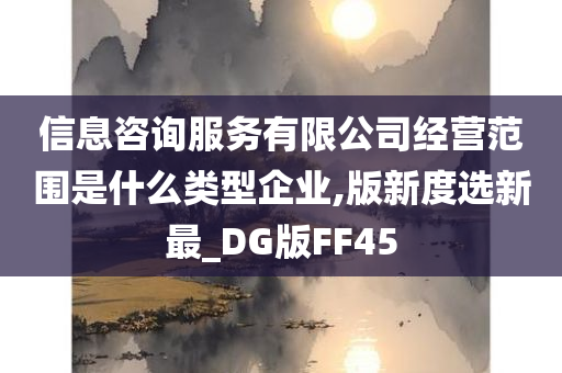 信息咨询服务有限公司经营范围是什么类型企业,版新度选新最_DG版FF45