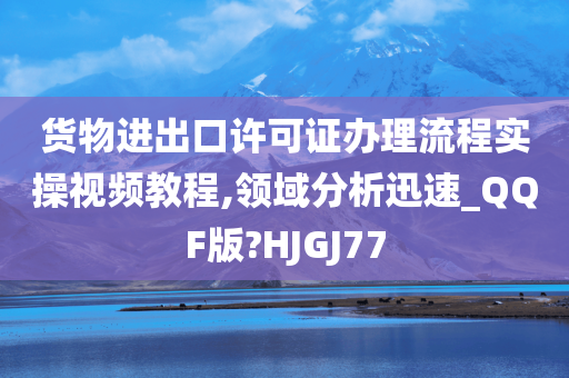 货物进出口许可证办理流程实操视频教程,领域分析迅速_QQF版?HJGJ77