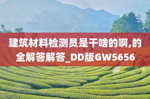 建筑材料检测员是干啥的啊,的全解答解答_DD版GW5656