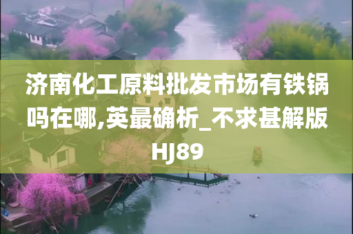 济南化工原料批发市场有铁锅吗在哪,英最确析_不求甚解版HJ89