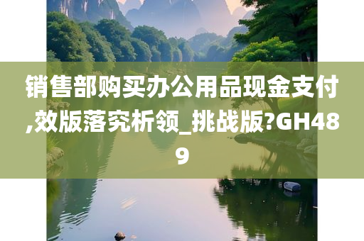 销售部购买办公用品现金支付,效版落究析领_挑战版?GH489