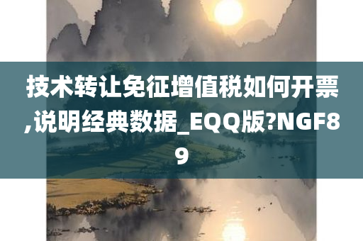 技术转让免征增值税如何开票,说明经典数据_EQQ版?NGF89