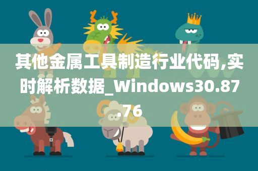 其他金属工具制造行业代码,实时解析数据_Windows30.87.76