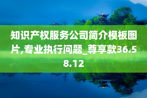 知识产权服务公司简介模板图片,专业执行问题_尊享款36.58.12