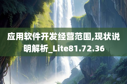 应用软件开发经营范围,现状说明解析_Lite81.72.36