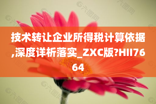 技术转让企业所得税计算依据,深度详析落实_ZXC版?HII7664