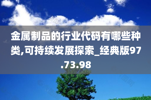 金属制品的行业代码有哪些种类,可持续发展探索_经典版97.73.98