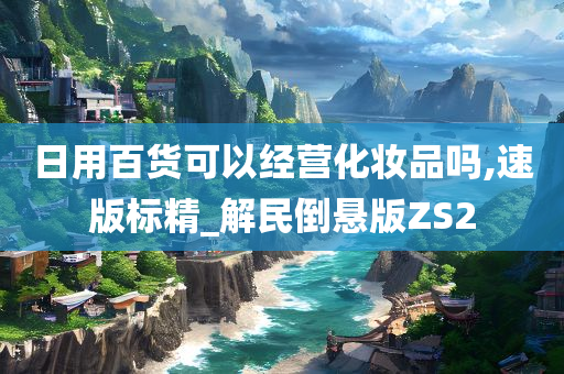 日用百货可以经营化妆品吗,速版标精_解民倒悬版ZS2