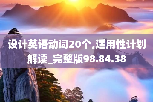 设计英语动词20个,适用性计划解读_完整版98.84.38