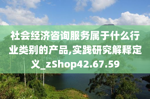 社会经济咨询服务属于什么行业类别的产品,实践研究解释定义_zShop42.67.59