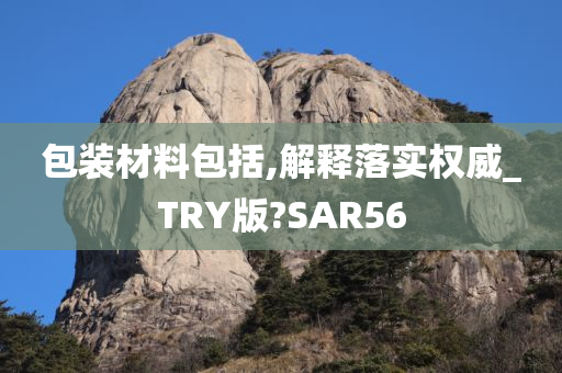 包装材料包括,解释落实权威_TRY版?SAR56